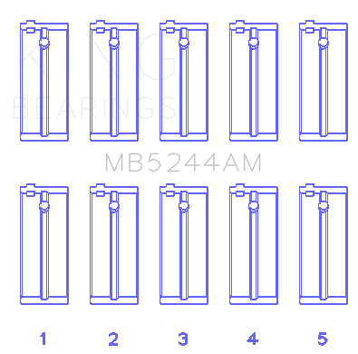 King Engine Bearings MB5244AM0.25 - King Honda 91CI/1.5L D15A2/D15A3/D15B1/D15B2/D15B7/D15B8/D15Z1 (Size +0.25) Main Bearing Set King Engine Bearings MB5244AM0.25 - King Honda 91CI/1.5L D15A2/D15A3/D15B1/D15B2/D15B7/D15B8/D15Z1 (Size +0.25) Main Bearing Set