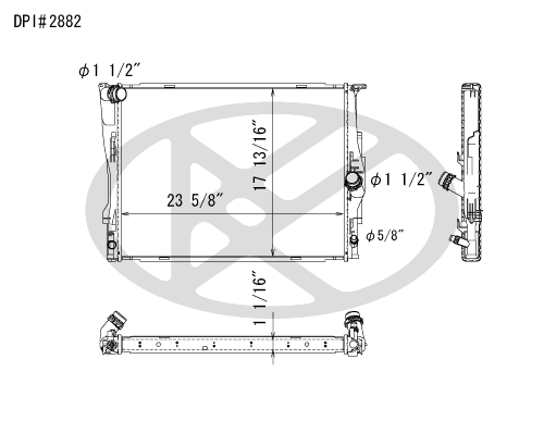Koyo A2882 - rad Radiator Koyo A2882 - rad Radiator