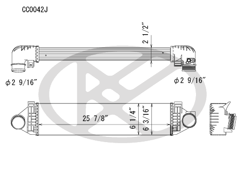 Koyo CC0042 - rad  Intercooler