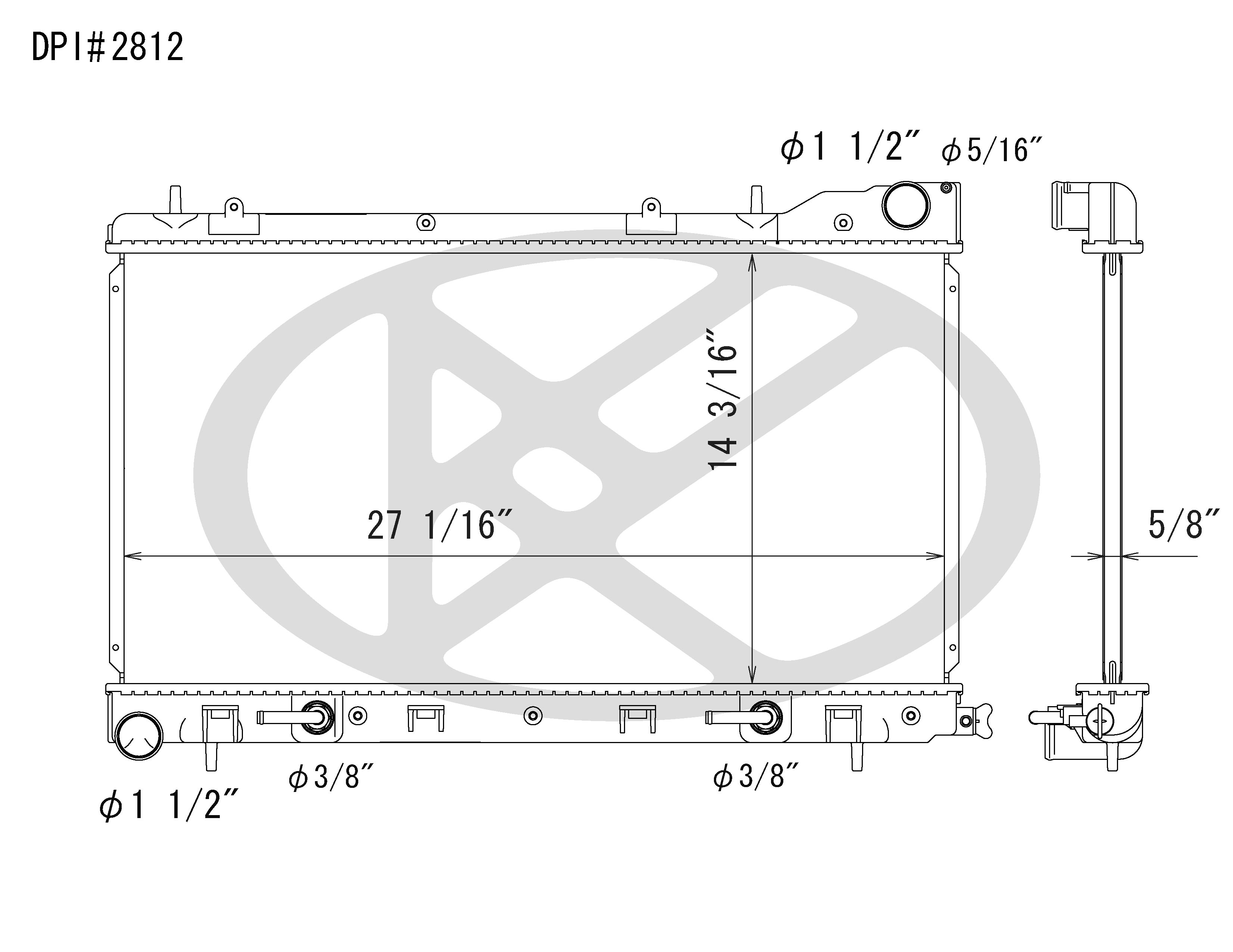 Koyo A2812 - rad  Radiator