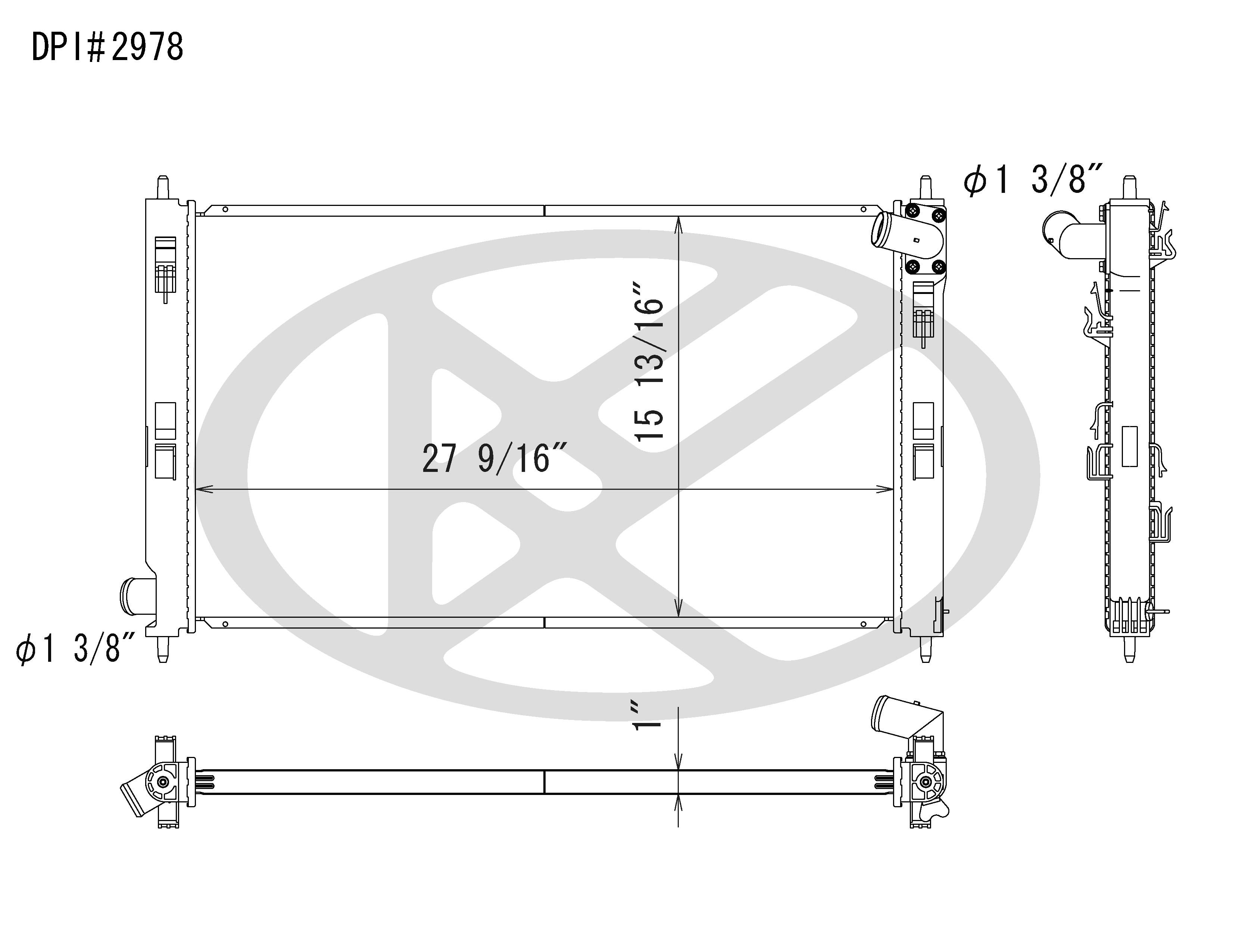 Koyo A2978 - rad Radiator Koyo A2978 - rad Radiator