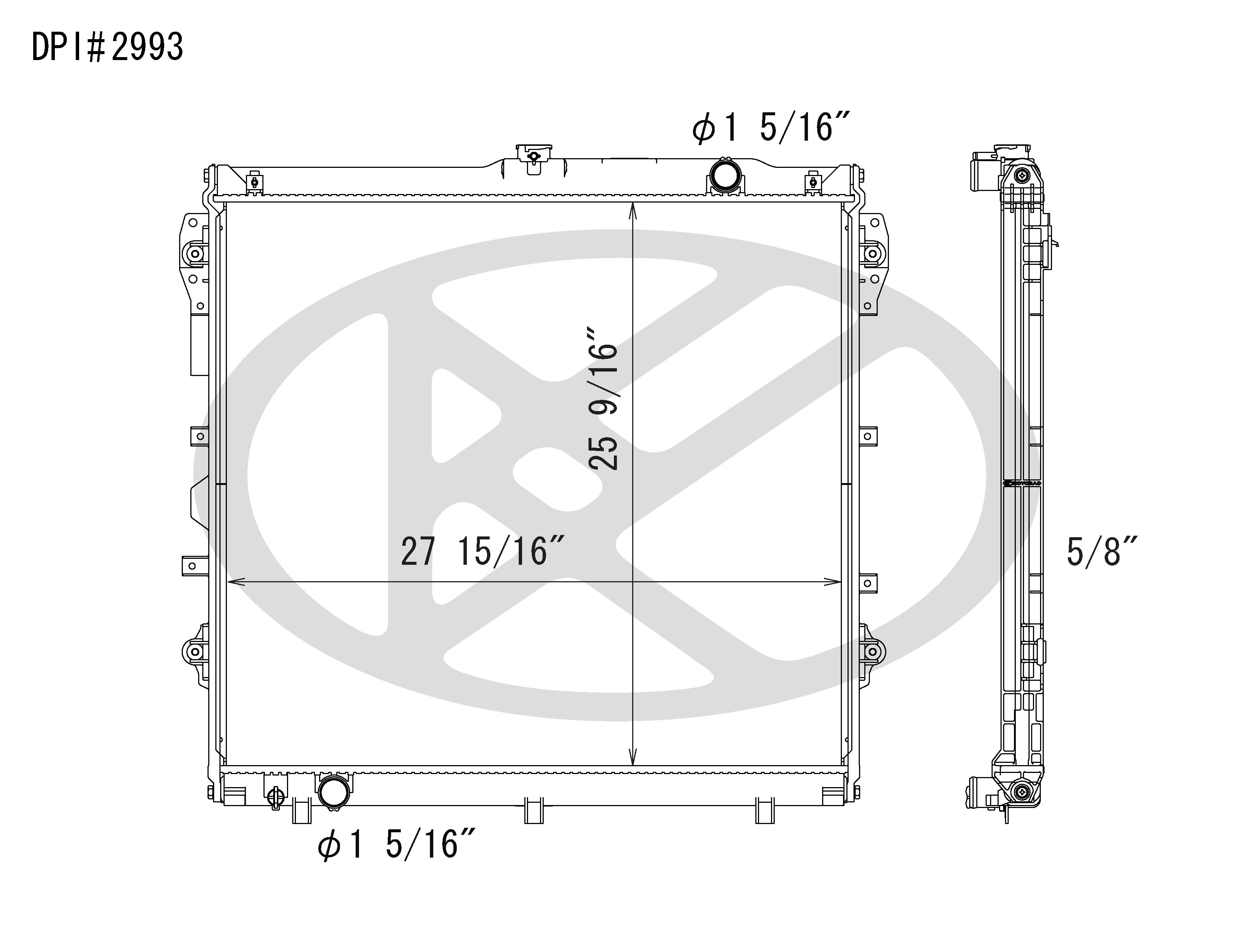 Koyo A2993 - rad  Radiator