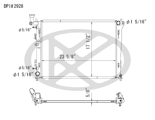 Koyo A2928 - rad  Radiator