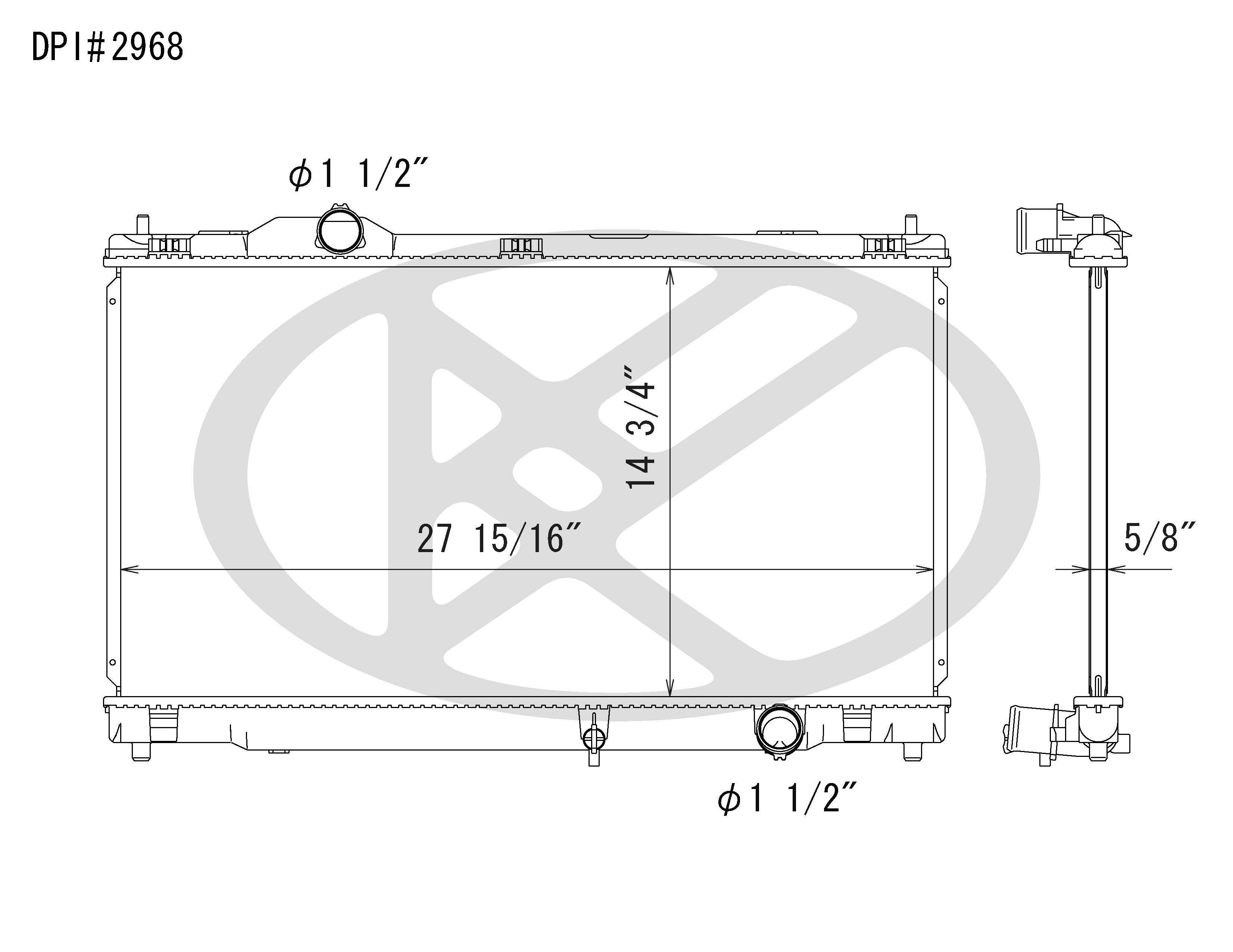 Koyo A2968 - rad Radiator Koyo A2968 - rad Radiator