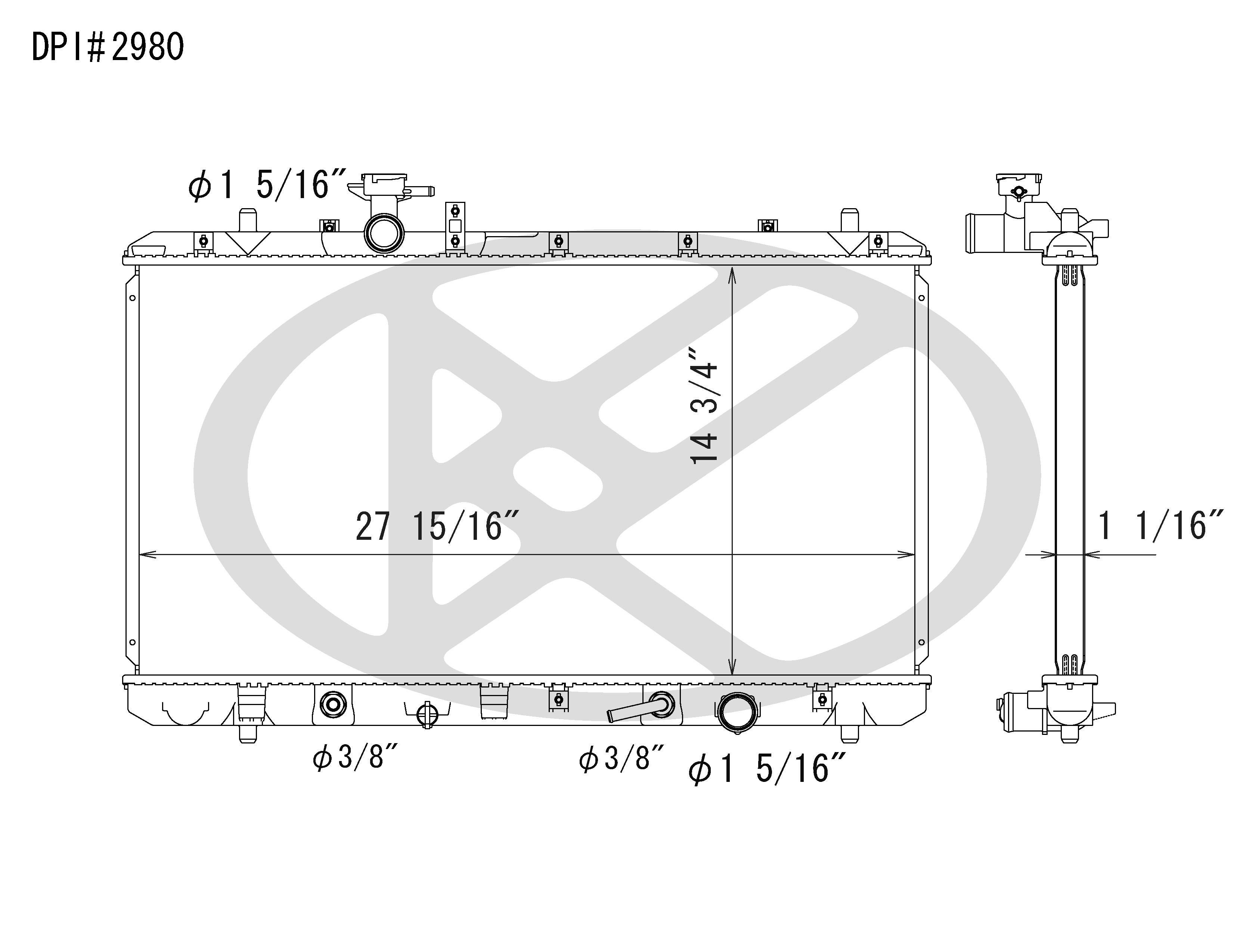 Koyo A2980 - rad  Radiator