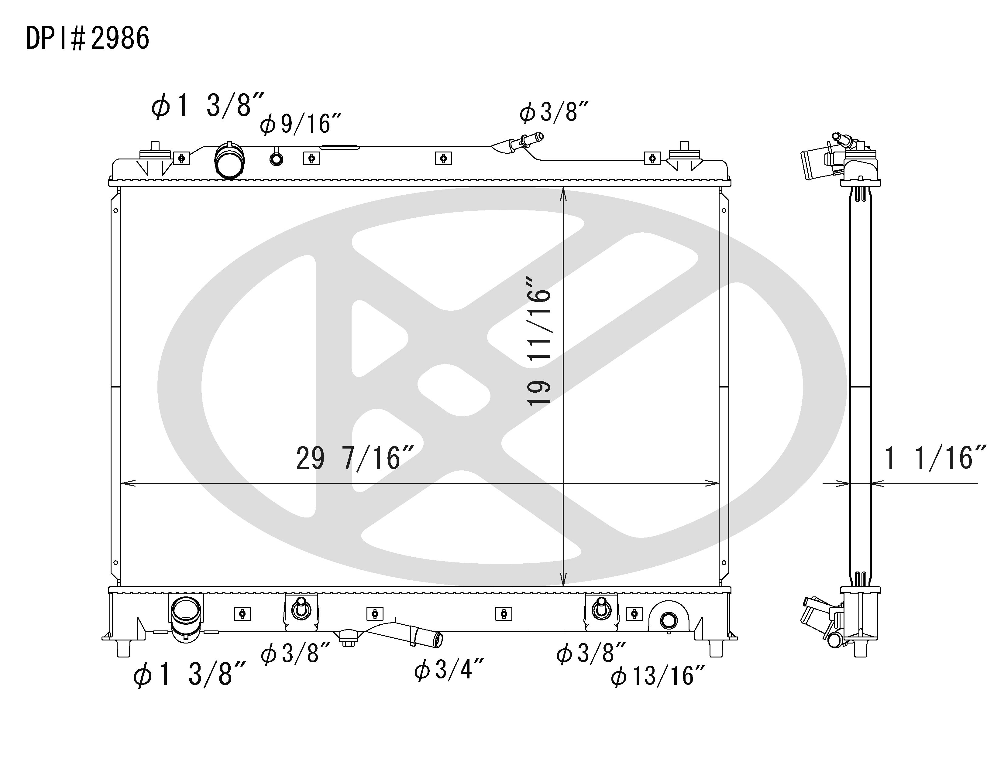 Koyo A2986 - rad  Radiator