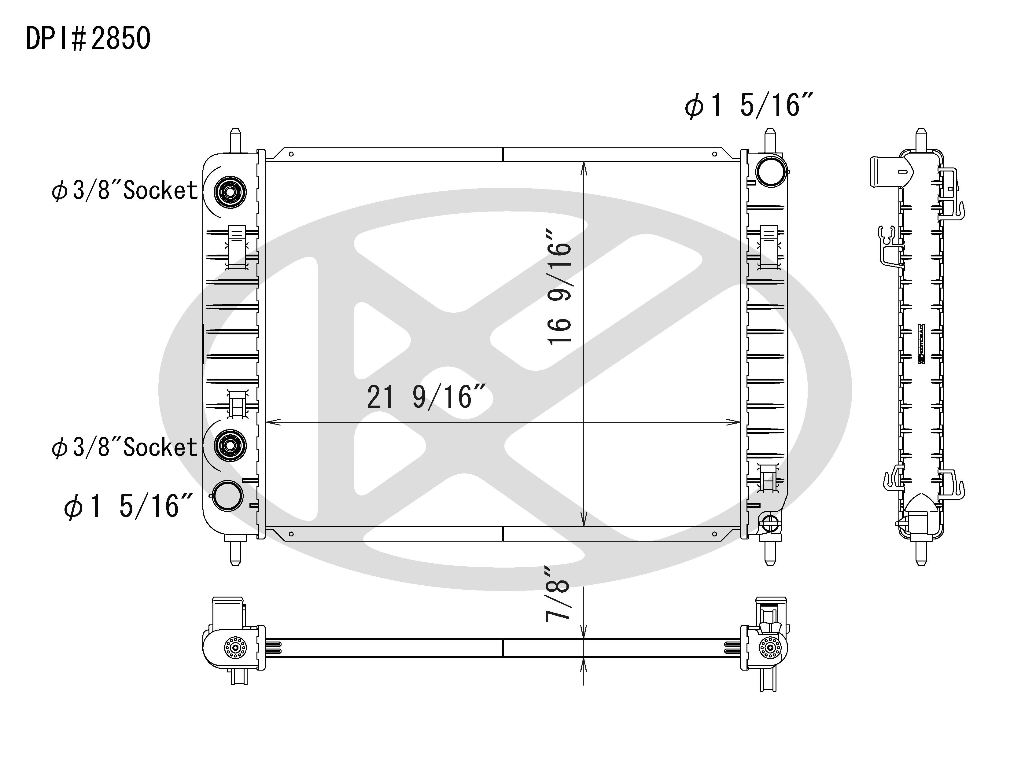 Koyo A2850 - rad  Radiator