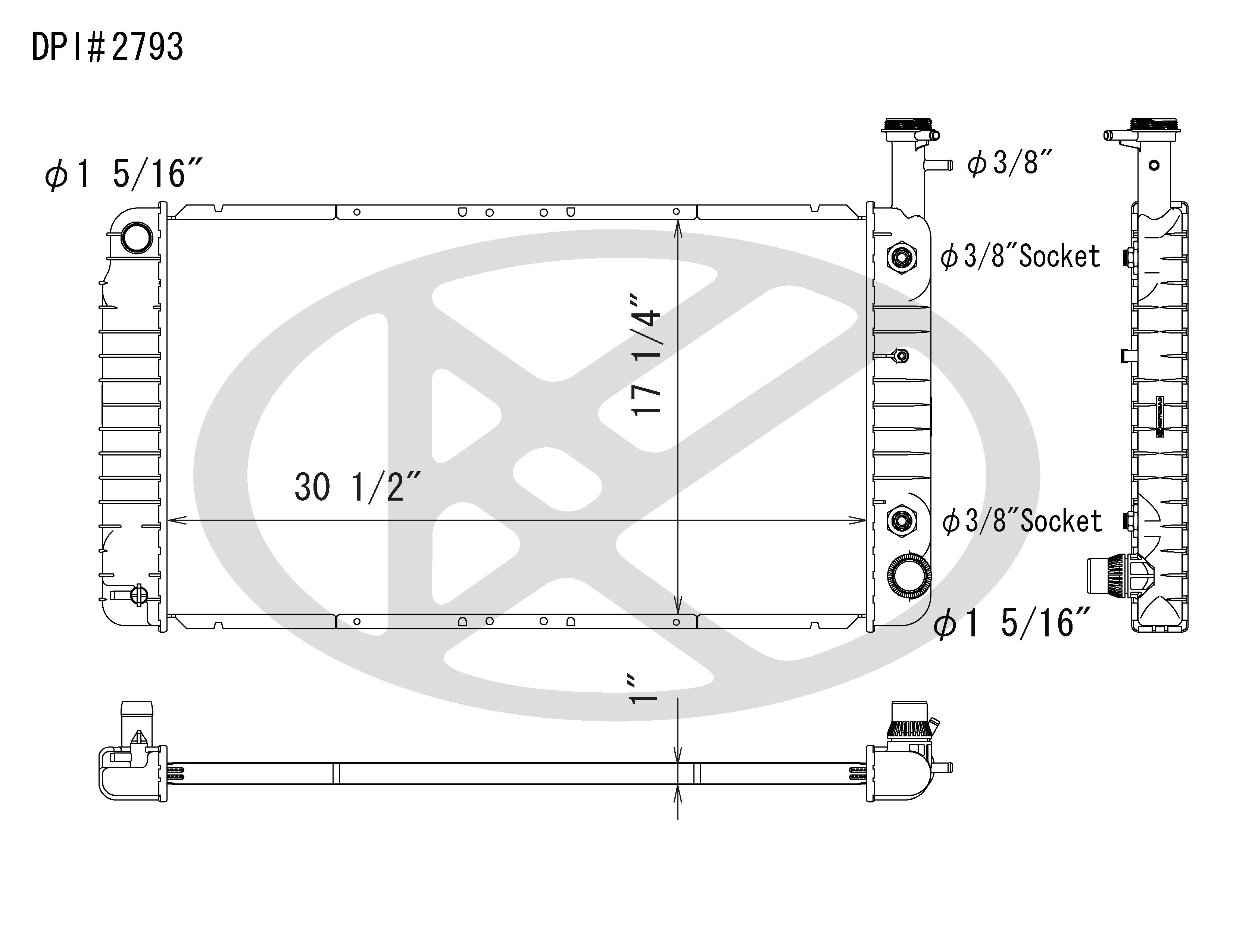 Koyo A2793 - rad  Radiator