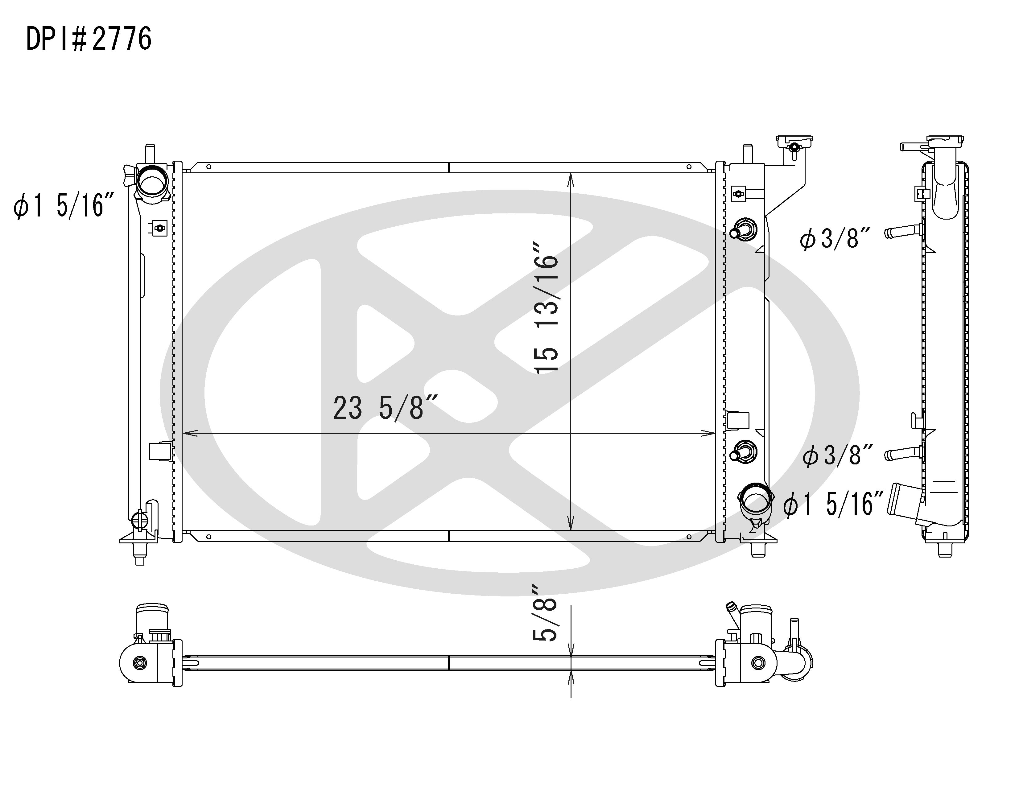 Koyo A2776 - rad Radiator Koyo A2776 - rad Radiator
