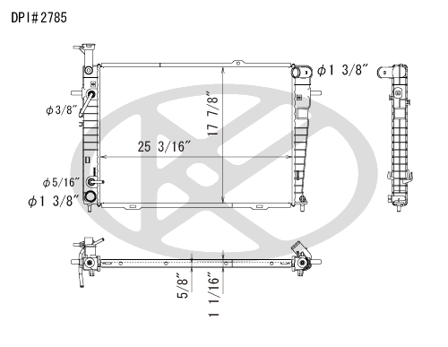 Koyo A2785 - rad  Radiator