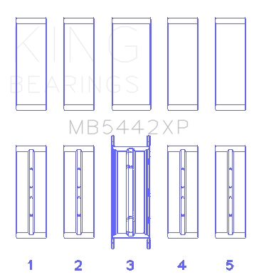 King Engine Bearings MB5442XP0.25 - King 07-09 Mazdaspeed 3 L3-VDT MZR DISI (t) Duratec High Performance Main Bearing Set - Size +0.25mm King Engine Bearings MB5442XP0.25 - King 07-09 Mazdaspeed 3 L3-VDT MZR DISI (t) Duratec High Performance Main Bearing Set - Size +0.25mm