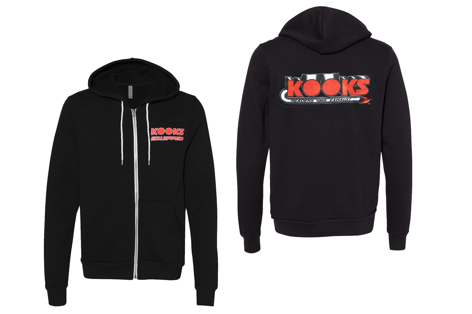 Kooks HS-100607-01 - Logo Zip Up Hoodie Black - Medium