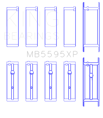 King Engine Bearings MB5595XP0.5 - King Nissan KA-24DE (Size 0.50 Oversized) Performance Main Bearing Set King Engine Bearings MB5595XP0.5 - King Nissan KA-24DE (Size 0.50 Oversized) Performance Main Bearing Set