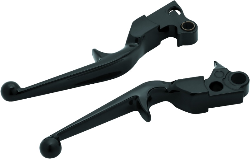 Kuryakyn 1845 - Trigger Lever Set 96-Up Cable Gloss Black