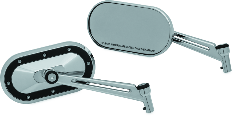 Kuryakyn 1765 - Heavy Industry Mirrors Chrome/Black
