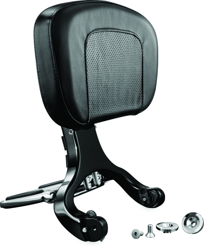 Kuryakyn 1661 - Multi-Purpose Backrest Black & Chrome