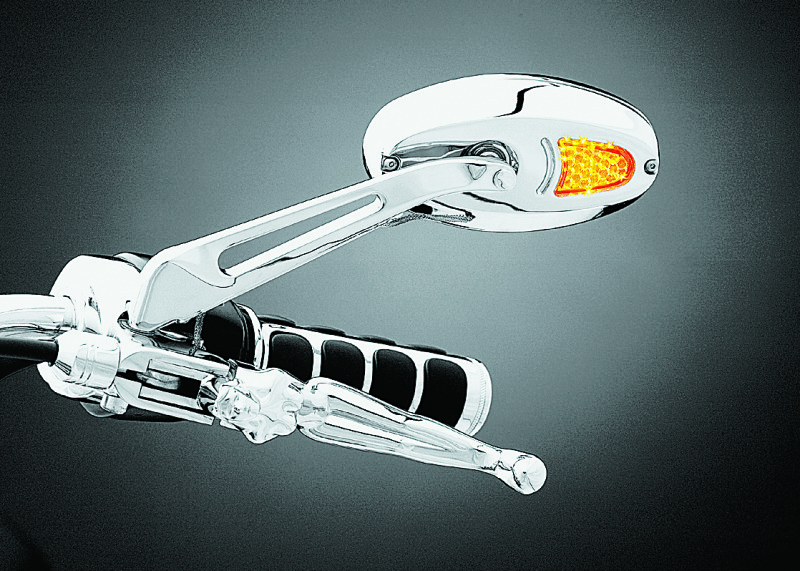 Kuryakyn 1431 - Turn Signal Mirrors Flat Glass Chrome