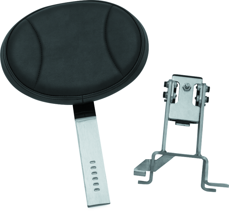 Kuryakyn 1628 - Plug-N-Go Driver Backrest 14-Up Indian Black Pad, Chrome