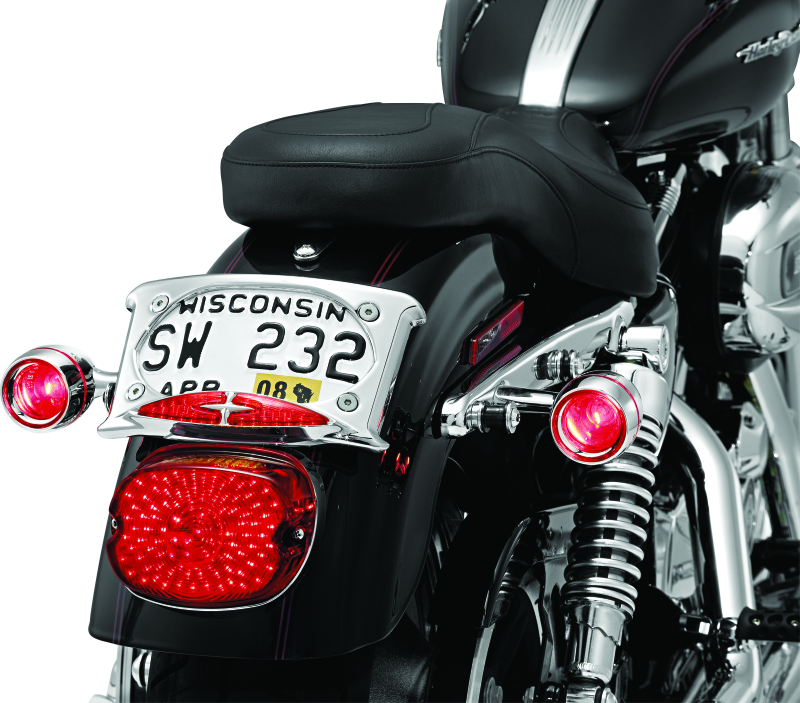 Kuryakyn 2109 - Deep Dish Bezel With Red Lens Chrome