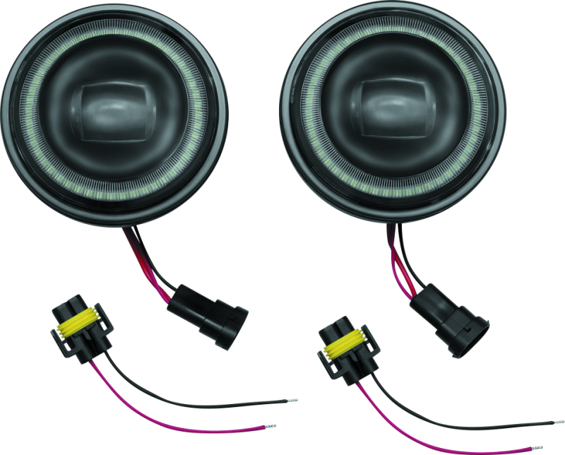 Kuryakyn 2466 - 4-1/2inch Vision Passing Lmps Black