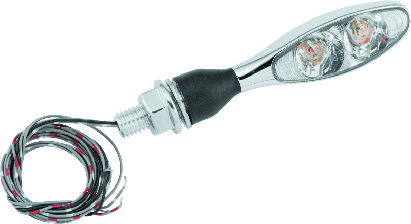 Kuryakyn 2532 - Micro 1000 Dual Fuction Clear Lens Red/Red/Amber Chrome