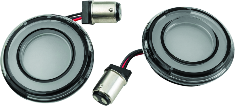 Kuryakyn 2905 - Tracer L.E.D. Turn Signal Inserts Red/Red Smoke Lens Rear