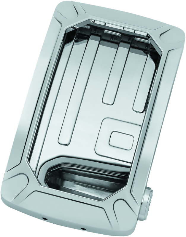 Kuryakyn 3190 - Nova Curved Vertical Mount Side License Plate Holder Chrome