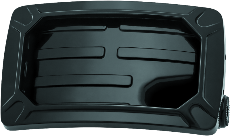 Kuryakyn 3193 - Nova Curved Horizontal Mount Side License Plate Holder Gloss Black