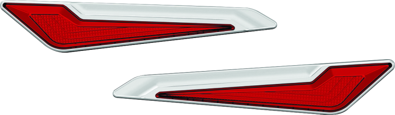 Kuryakyn 3254 - Omni L.E.D. Side Saddlebag Inserts 18-20 GL1800 Chrome