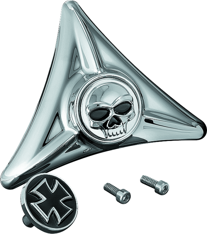 Kuryakyn 3158 - License Plate Mounting Hole Covers Zombie Chrome