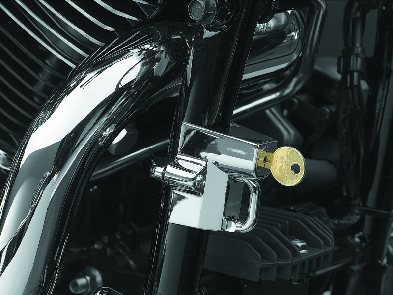Kuryakyn 4232 - Universal Helmet Lock 1-1/4in-1-1/2in Mount Chrome