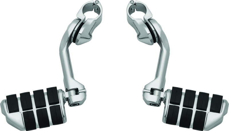Kuryakyn 4529 - Tour-Tech Cruise 6in Mount Arm With Dually ISO Pegs 1-1/4in Clamp Chrome