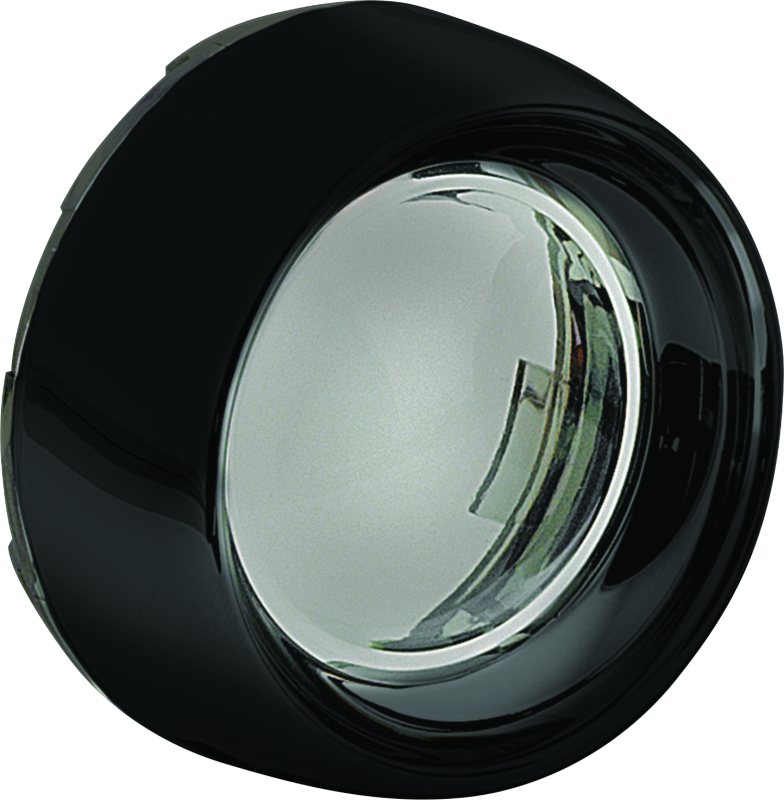Kuryakyn 5480 - Deep Dish Bezel For Bullet Turn Signals Smoke Lens Gloss Black