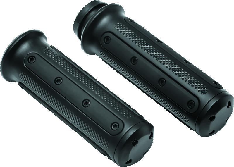 Kuryakyn 6123 - Heavy Industry Grips Throttle-By-Wire Black