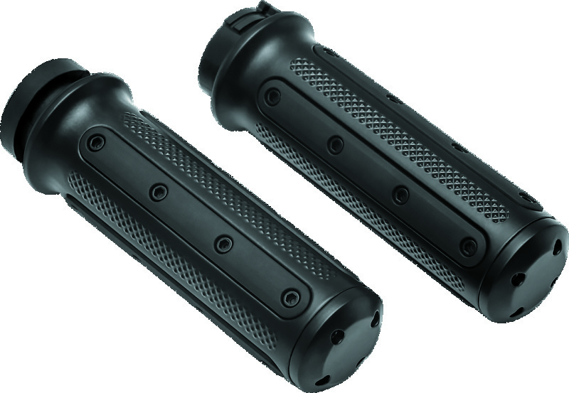 Kuryakyn 6121 - Heavy Industry Grips Dual Cable Black