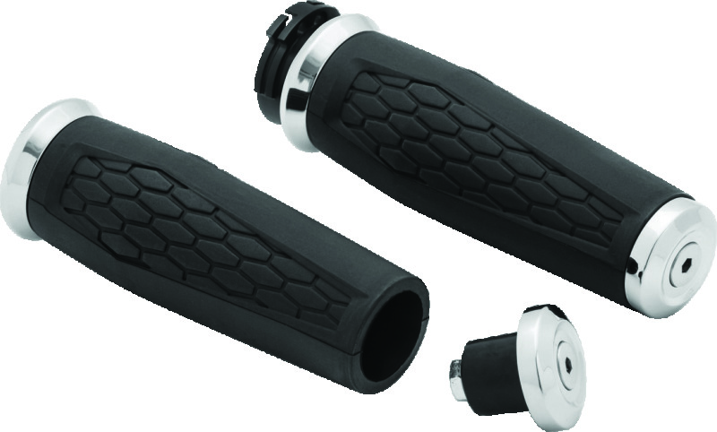 Kuryakyn 5920 - Hex Grips Dual Cable Chrome