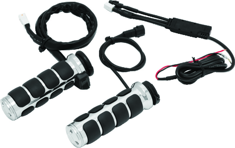 Kuryakyn 6471 - Heated ISO Grips Cable Chrome