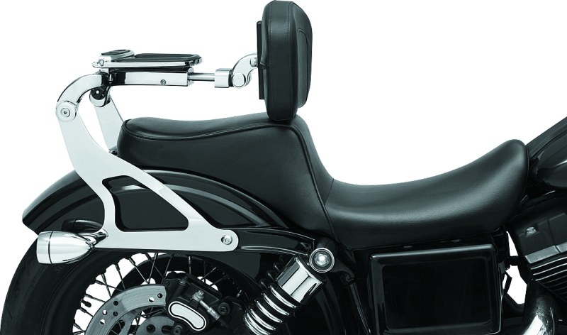 Kuryakyn 7095 - Fixed Mounts Multi-Purpose Driver & Passenger Backrest 06-17 Dyna Models Chrome