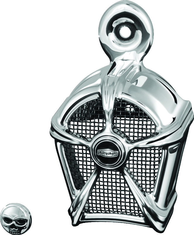 Kuryakyn 7296 - Mach 2 Horn Cover Chrome With Black Mesh