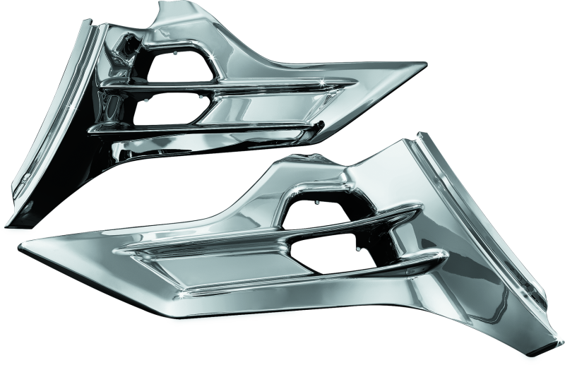 Kuryakyn 7368 - Louvered Battery Box Covers 12-17 Honda GL1800 Chrome