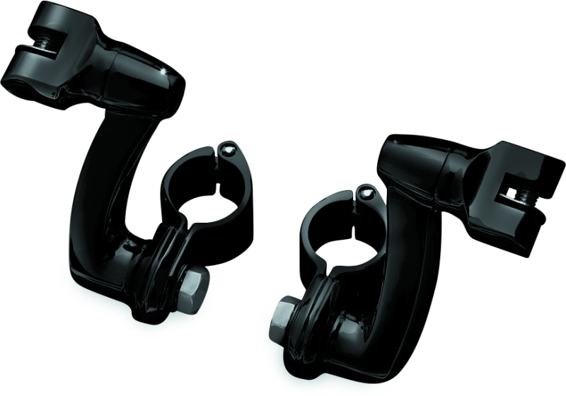 Kuryakyn 7571 - Longhorn Offset Peg Mounts With 1-1/4inch Clamp Black