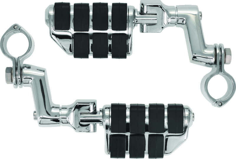 Kuryakyn 7993 - Dually ISO Offset Highway Pegs With 1-1/4inch Clamp Chrome (Pair)