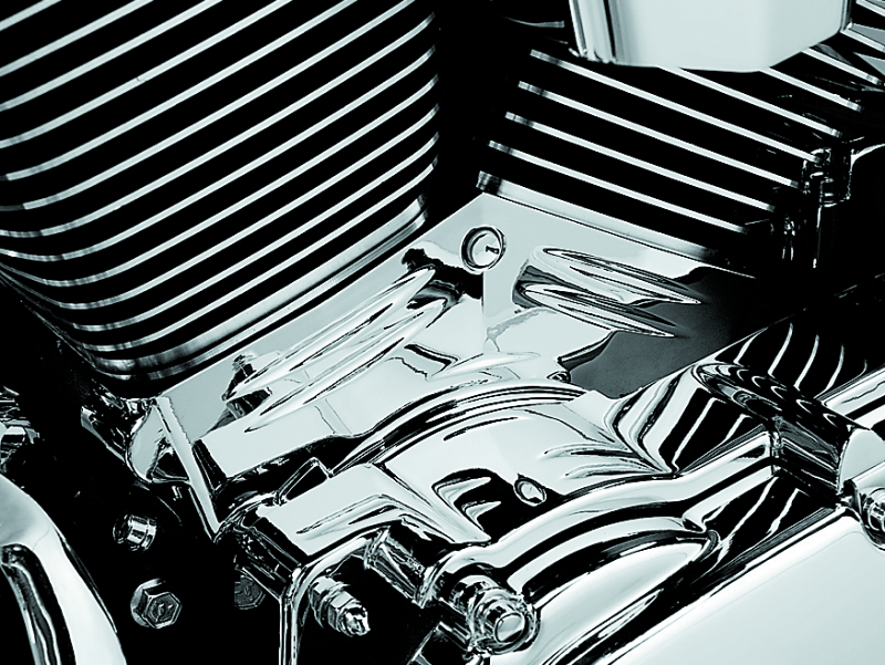 Kuryakyn 8143 - Twin Cam Cylinder Base Cover 99-06 Chrome Kuryakyn 8143 - Twin Cam Cylinder Base Cover 99-06 Chrome