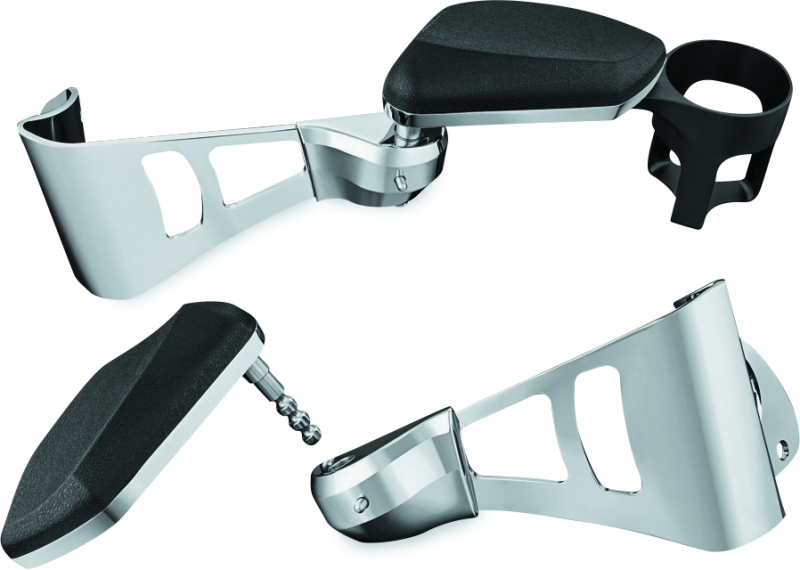 Kuryakyn 8955 - Passenger Armrests  14-23 Touring Models Chrome