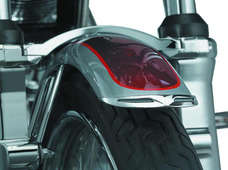 Kuryakyn 9012 - Fender Tip Front Leading Edge Most Narrow FXST XL Dyna Models Chrome