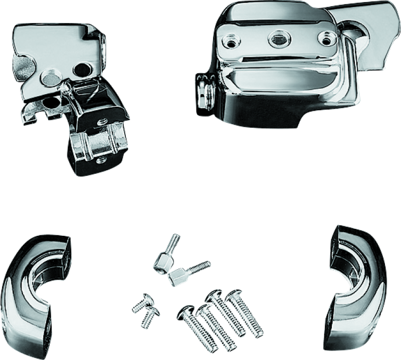 Kuryakyn 9126 - Brake & Clutch Control Dress-Up Kit Single Disc Front Brakes 96-14