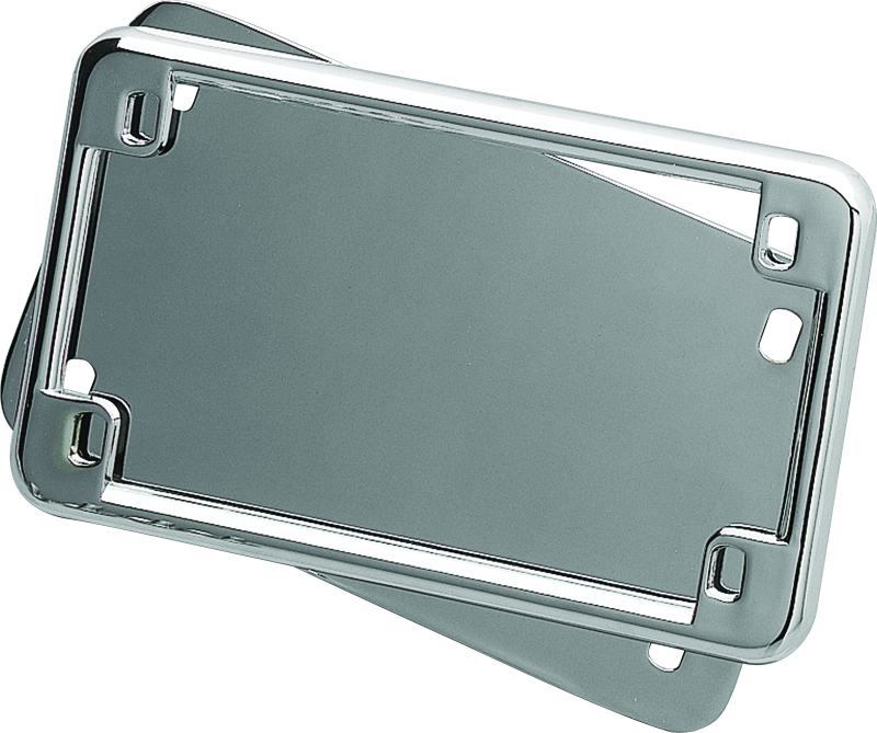 Kuryakyn 9166 - License Frame & Backing Plate Set 4in X 7in Chrome