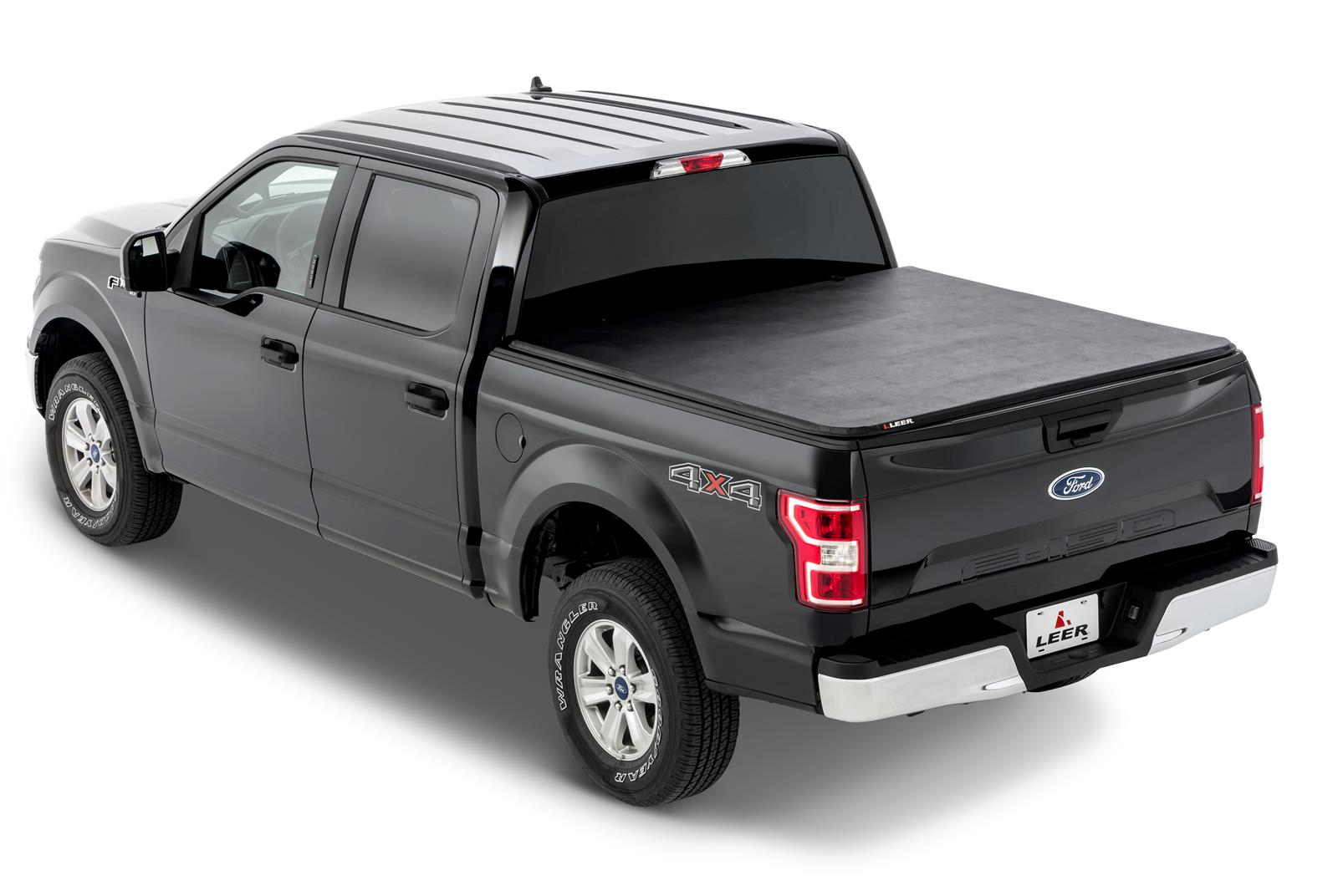 Leer 630300 - 19-25 Silverado/Sierra Reinforced Soft Folding Tonneau Cover Truck Bed Topper 5 Foot 8 Inch Without MulitPro / Multifex Tailgate