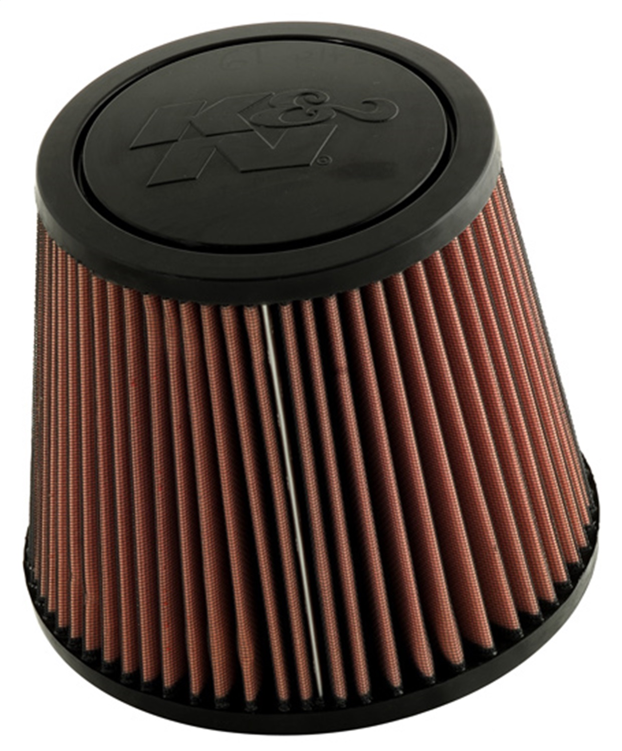 K&N RU-5172 - Universal Rubber Filter-Round Tprd 4.875in Flange ID x 9in Base OD x 6.625in Top OD x 7.938in H