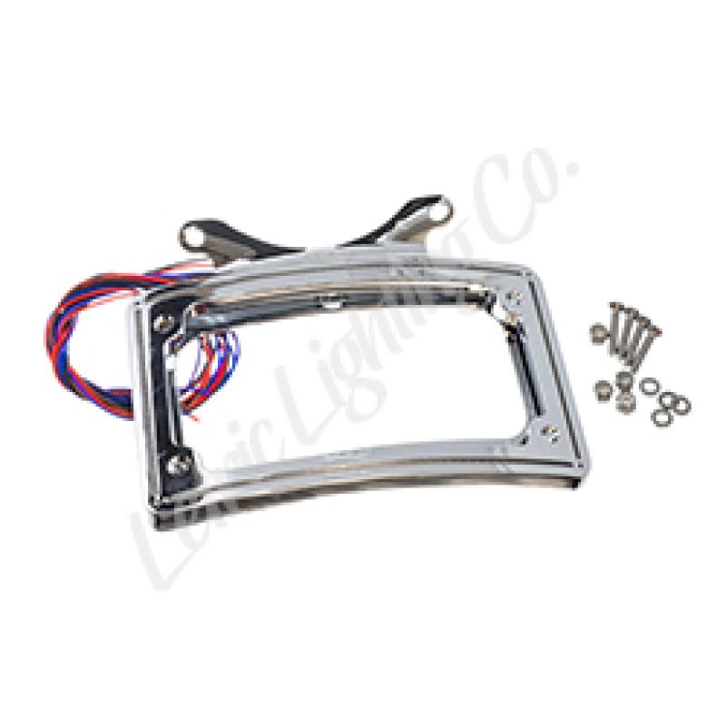 Letric Lighting LLC-CPPL-C4 - 09-13 Road King Perfect Plate Light Chrome Curved License Plate Frame Letric Lighting LLC-CPPL-C4 - 09-13 Road King Perfect Plate Light Chrome Curved License Plate Frame